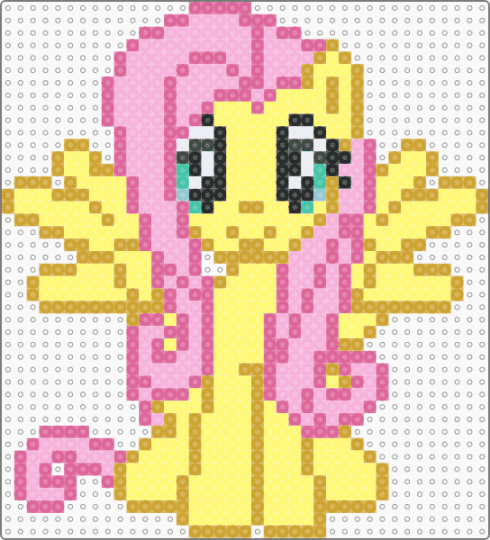 mlp fluttershy - pink,orange,yellow