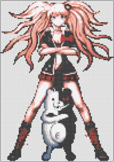 junko enoshima - brown,beige,red,orange,colorful,dangoronpa,junko,junko enoshima