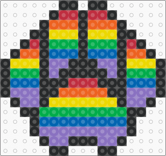 Pride paw (Gay/Lesbian) - blue,pride,gay,pride paws,pride pawz,furry,furry perler beads,cute pride perler beads,pride paw simple