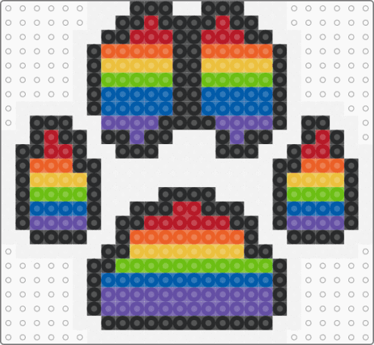 Pride Paw - white,green,blue,purple,pride,furry,gay,paw,pride paw,pride pawz