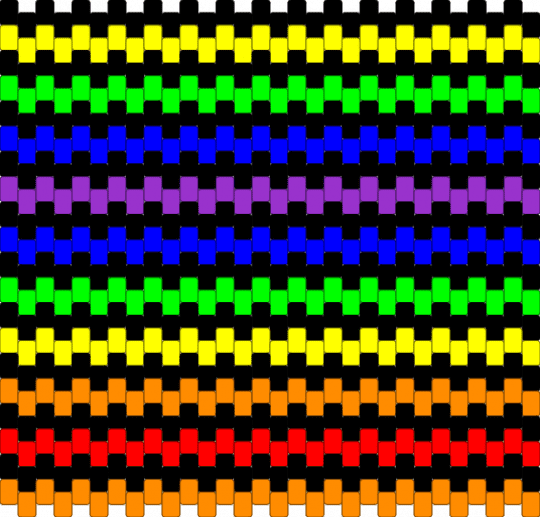 make 2 of these for a bag - black,yellow,purple,colorful