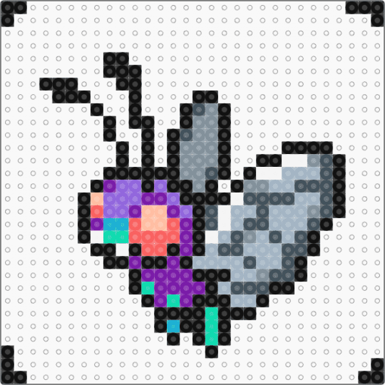 Resized butterfree - black,purple,gray,pink