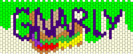 GNARLY cuff - purple,green
