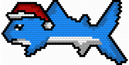 Christmas sharkie - light blue