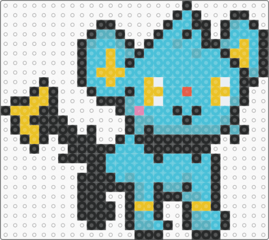 Shinx - black,light blue,teal,pokemon