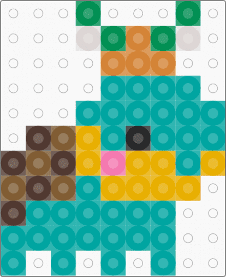 Shiny Turtwig - teal,orange