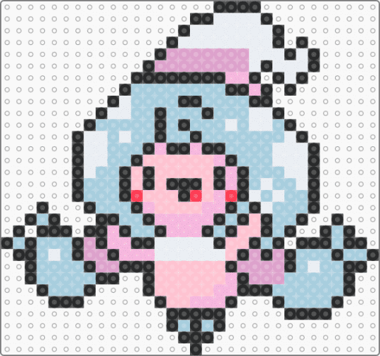Hattrem - light blue,pink,pokemon