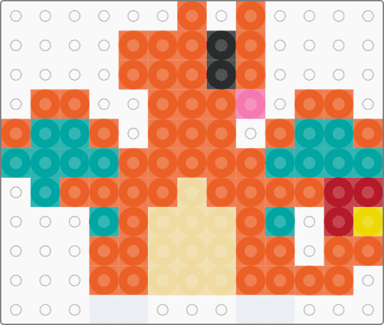 Charizard - orange,teal