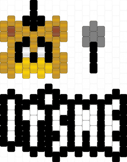 GOLDEN FREDDY CHARM!! - black,white,orange,golden freddy,freddy fazbear,gold,its me,fnaf,five nights at freddys,cassidy,crying child