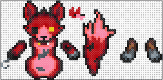FOXY RAGDOLL!! >;D - red,brown,pink,fnaf,five nights at freddys,foxy,pirate,ragdoll,puppet,dangle