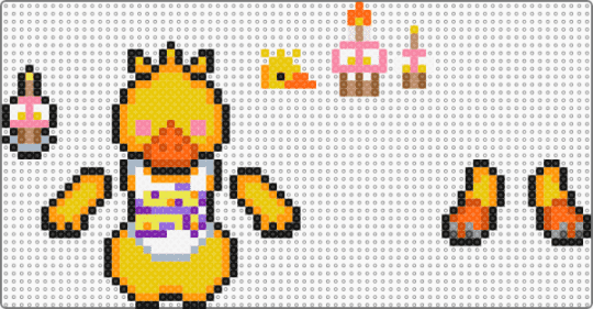 CHICA RAGDOLL!! - pink,yellow,orange,fnaf,five nights at freddys,chica,cupcake,ragdoll,puppet,dangle