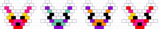 Funtime Foxy, Tangle, Lolbit and Mangle charms!!! - white,purple,pink,red,lolbit,tangle,funtime foxy,mangle,fnaf,charm,small