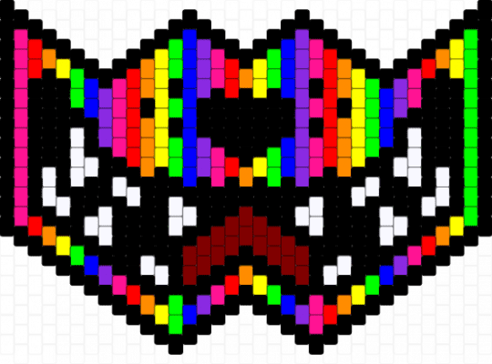Rainbow puppy mask - black,green,purple,pink