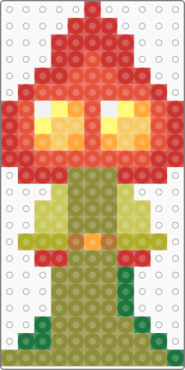 Chibi Flatwoods Monster - red,gold,green