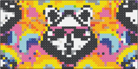 Psychedelic Raccoon - trippy,raccoon,colorful,psychedelic,vibrant,kaleidoscope,multicolored