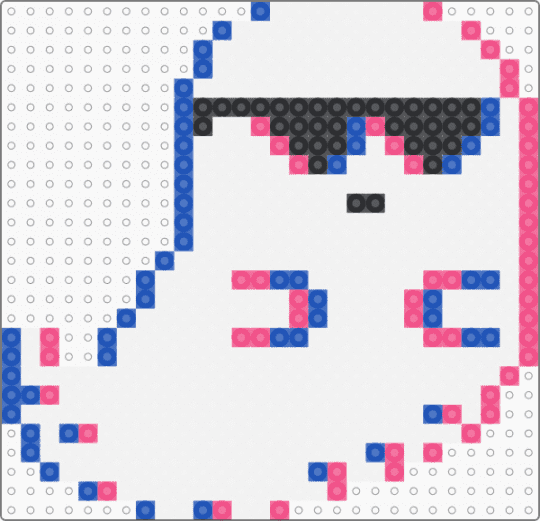 Ghostie with Glasses - white,blue,pink,ghost,ghostie