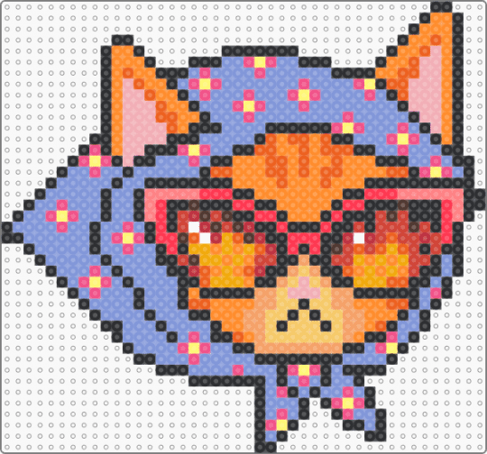 Pretty Kitty - light blue,orange,cat,orange cat,headscarf,fire