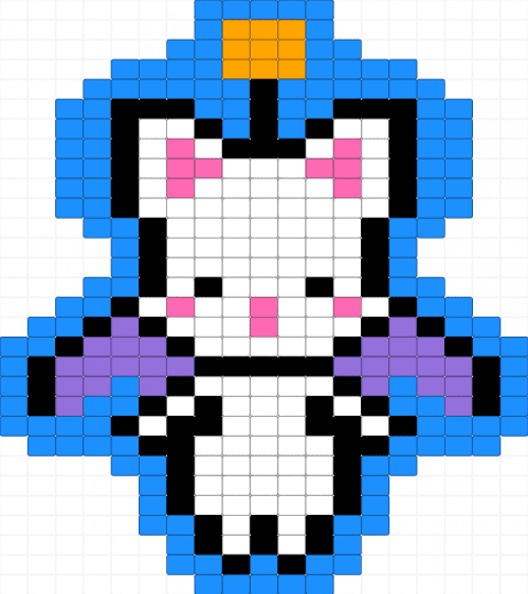 Moogle Repeating Pattern Moogle Kandi Patterns - Gallery - Kandi Pad | Kandi Patterns, Fuse Bead ...