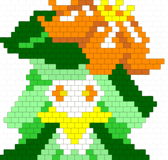 Lilligant - green, lilligant, orange, pokemon