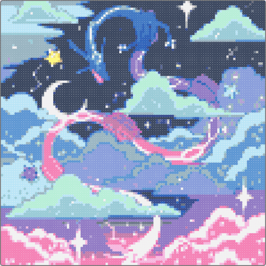 Pokemon - light blue,blue,purple,pink