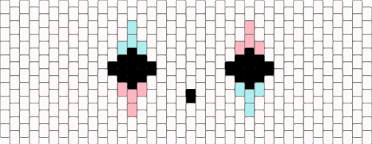 clown head 2 - light blue, pink, white