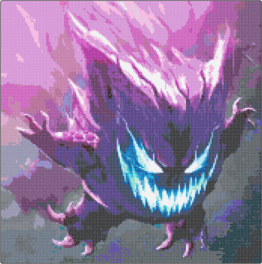 Large gengar - gray, pink, purple