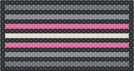 Demigirl Perler bead Flag - black,gray