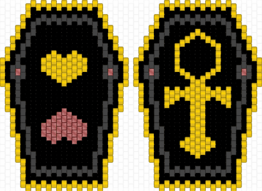 Coffin Bag Recolor - Ankh / Kemetic - black,yellow,ankh,coffin,bag,recolor,gold,red