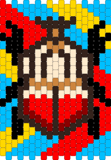 Bug back - red,light blue,brown