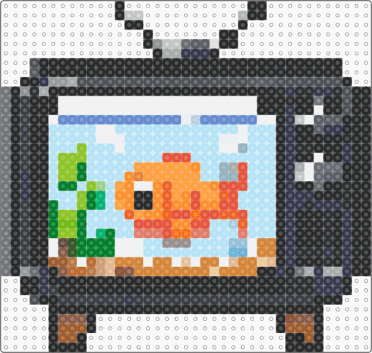 Fish TV Without Background - black,gray,light blue,green,colorful
