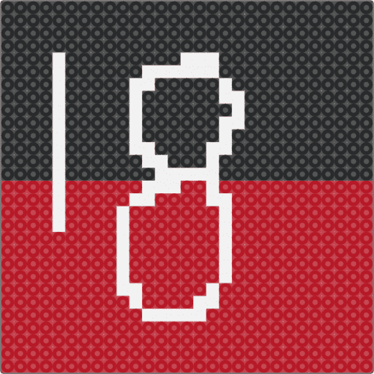 18 Fuse Bead Perler Flag [Reupload] - red,18,eighteen,congratulations,celebrate,flag,perler,fuse bead