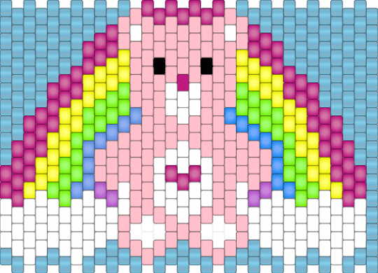 Care Bear - light blue,pink,care bear,bears,bear,rainbow,glow,pearl