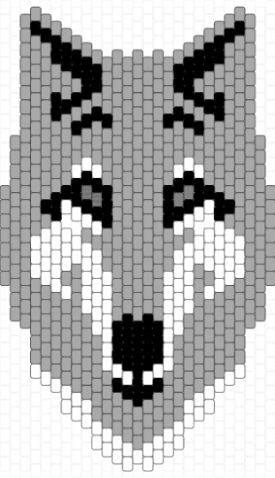 Wolf Panel - beige,panel,banner,wolf,grey