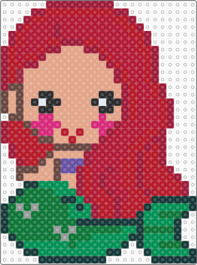 Little mermaid - red,green,beige,cotdscaly,ariel,little mermaid,mermaid,disney,scales,ocean