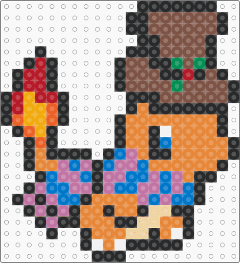 Holiday Christmas Charmander - tan,orange,pink,charmander,pokemon,fire,holiday,christmas