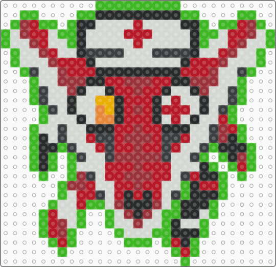 Renard perler bead design!!! Yehaw!! - red,green,lapfox,renard,lapfoxrenard,fox,halleylabs,wannabedoctor