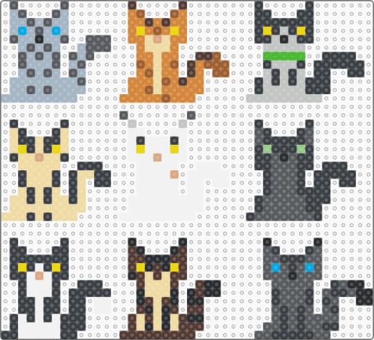 Warrior cats but more!!!! - beige,pink,orange,colorful,warrior cats,warriors,tigerstar,small,brown,black,charms