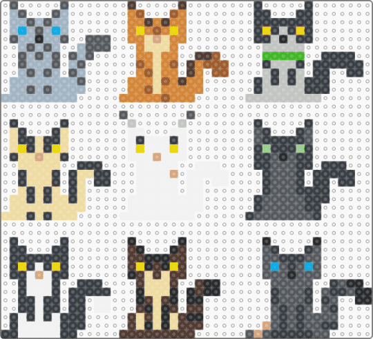 Warrior cats but more!!!! - beige,pink,orange,colorful,warrior cats,warriors,tigerstar,small,brown,black,charms