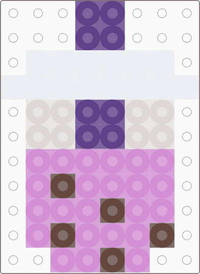ube tea boba for keychains - pink