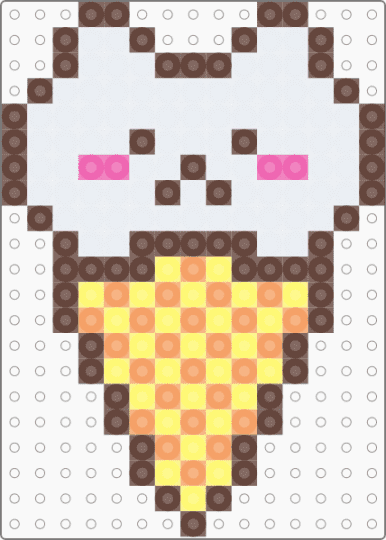 cat ice cream - brown