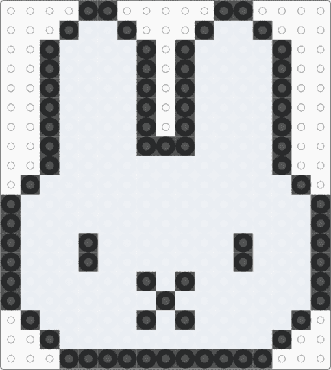 Miffy face - white,black