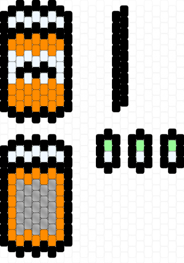 Pill shaker - black,orange