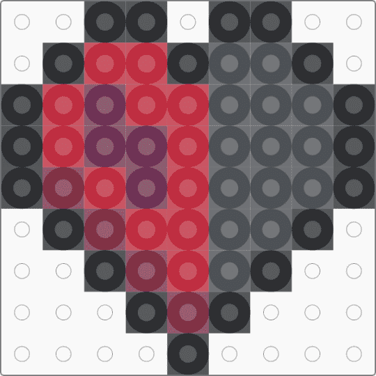 Minecraft Hardcore Half-Heart - red,gray,game,minecraft