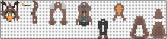 Nova (OC) Perler Doll (V1) - brown,tan