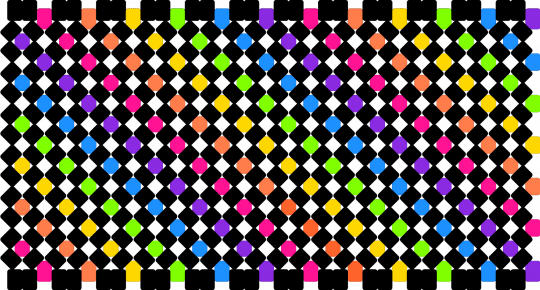 Rainbow x base - black,pink,yellow,light blue,colorful