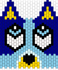 bluey - bluey,playful,beloved character,vibrant blue,kandi piece