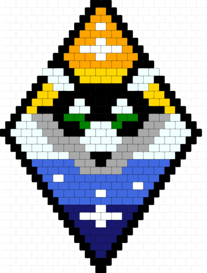 Wolf banner (Aro/Ace) - orange,beige,blue