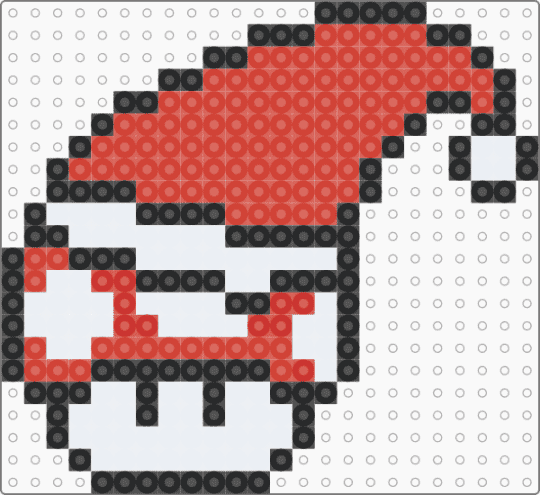 Super Mario Christmas collection no. 1. Super mushroom with a hat. - red,white,super mushroom with a hat,super mario,christmas,mushroom,christmas dekorations,super mushroom,mario mushroom,super mario mushroom