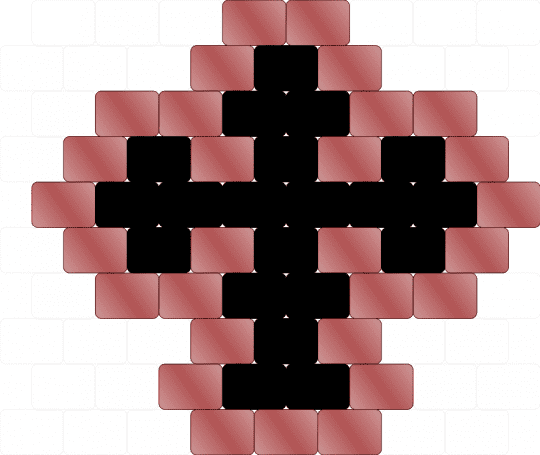 Cross for necklace - black,red,goth,cross