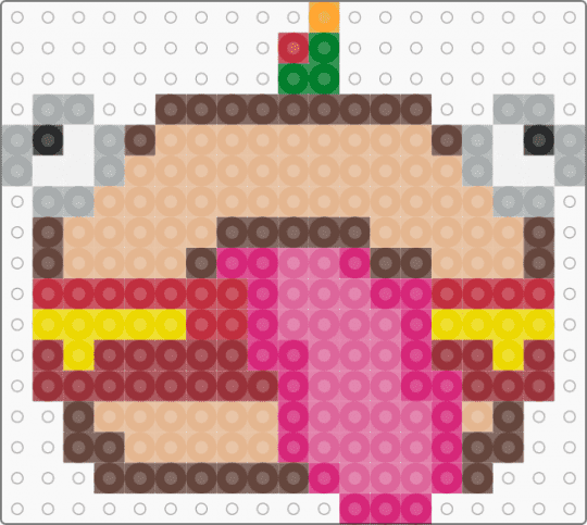 DURR BURGER - brown,pink,red,beige
